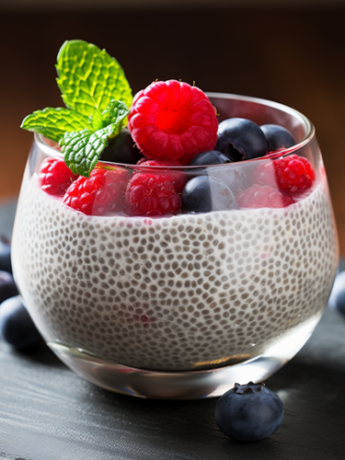 Chia Mixed-Berries Pudding