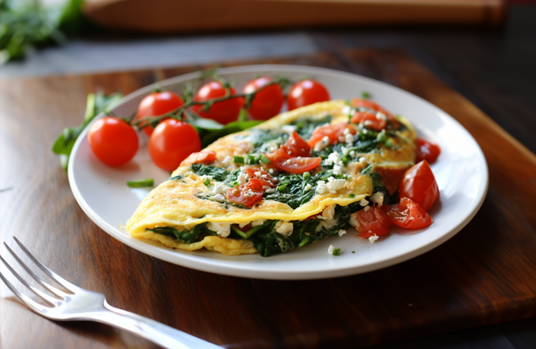 Spinich-And-Fetta-Omlet