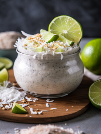 Chia coconut-Key-lime Pudding