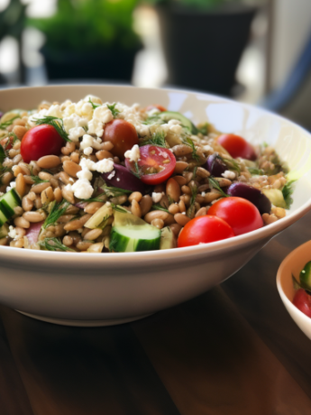 Medoteranian Farro Salad Healthy Carbs